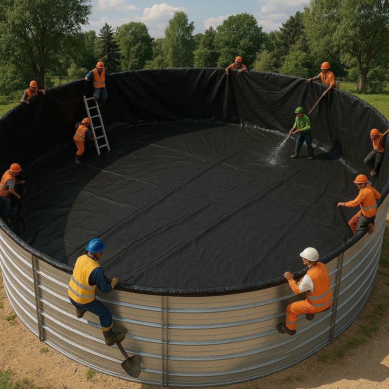 Heavy Duty UV Resistant HDPE Pond Liner With Free Underlay