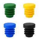 Round Coloured LDPE Chair Feet For Furniture Stability - 15Pack