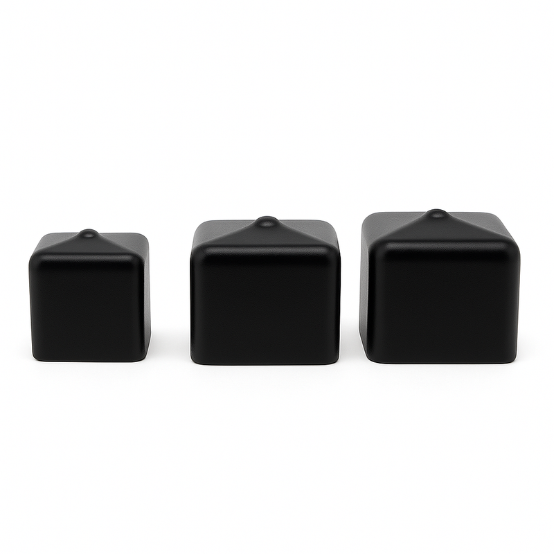 Square PVC Caps For Sealing – 15 Pack