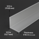 Aluminium Unequal Angle 19mm x 12.7mm x 1.6mm – Rust-Resistant Corner Trim for Framing, Bracing & Custom DIY Builds