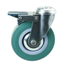 Braked Bolt Hole Green Budget Castors For Industrial Equipment