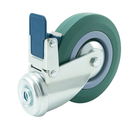 Braked Bolt Hole Green Budget Castors For Industrial Equipment