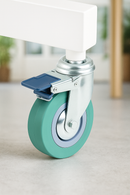 Braked Bolt Hole Green Budget Castors For Industrial Equipment