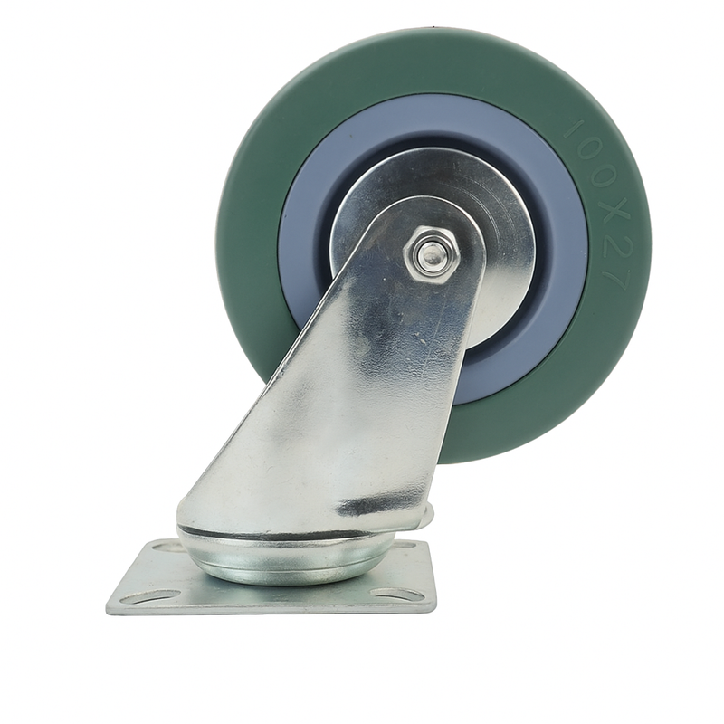 High-Performance Top Plate Green Budget Castors For Trolleys & Dollies