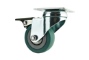 Industrial Braked Top Plate Green Budget Castors For Commercial Use