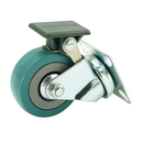 Industrial Braked Top Plate Green Budget Castors For Commercial Use