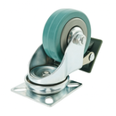 Industrial Braked Top Plate Green Budget Castors For Commercial Use