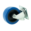 Top Plate Blue Elastic Industrial Castors Perfect For Outdoor Use