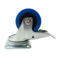 Heavy-Duty Braked Blue Elastic Industrial Castors – Smooth, Secure & Built to Last!
