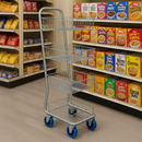 Fixed Top Plate Blue Elastic Castors For Industrial & Commercial Use