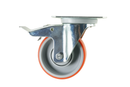 Braked PU Industrial Castors – High Load Capacity & Smooth Mobility!