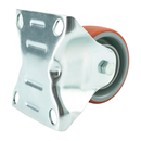 High-Performance Red PU Fixed Castor – Glide Smoothly, Handle Heavy Loads!