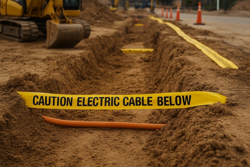 Electrical Warning PE Yellow Tape For Hazard Marking