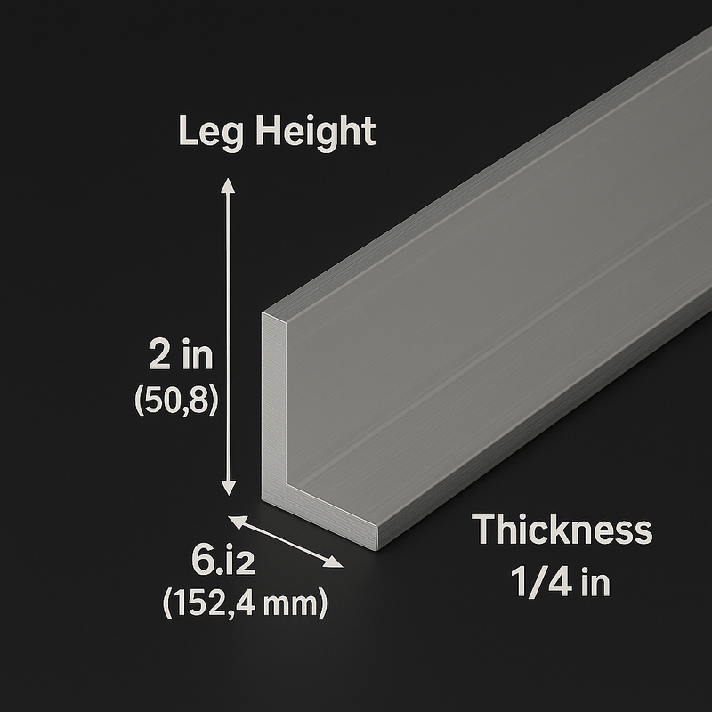 127mm x 76.2mm x 9.5mm Aluminium Unequal Angle – High-Strength & Corrosion-Resistant
