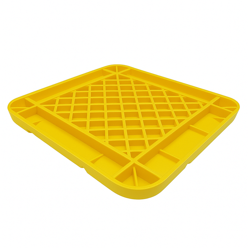 Scaffolding Base Plates – HDPE Yellow For Construction - 5Pack