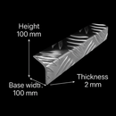 Premium Five Bar Aluminium Angle 100mm x 100mm x 2mm – Corrosion-Resistant & Durable