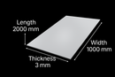 High-Quality 316L Stainless Steel Sheet – 2000mm x 1000mm x 3mm – Dull Polished, Strong & Versatile for Engineering Projects