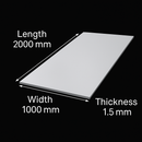 Premium 304 Stainless Steel Sheet – 2000mm x 1000mm x 1.5mm, Dull Polished, Durable & Precision Cut for Construction & Metalwork