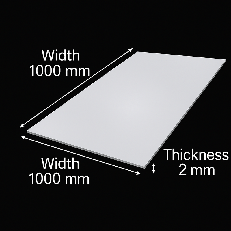 316 2B Stainless Steel Sheet – 2000mm x 1000mm x 2mm – Corrosion-Resistant, Durable & High-Strength