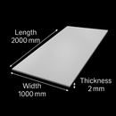 High-Quality 2mm 304 2R BA Stainless Steel Sheet – 2000mm x 1000mm – Bright Annealed, Rust-Resistant & Versatile