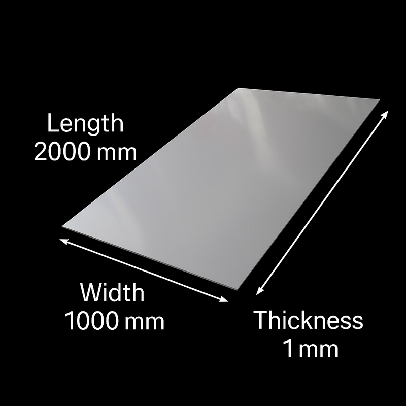 Stainless Steel Sheet 20Premium 304 Stainless Steel Sheet – 2000mm x 1000mm x 1mm – 2R BA Bright Annealed, Rust-Resistant & Durable00 mm x 1000 mm x 1 mm 304 2R BA