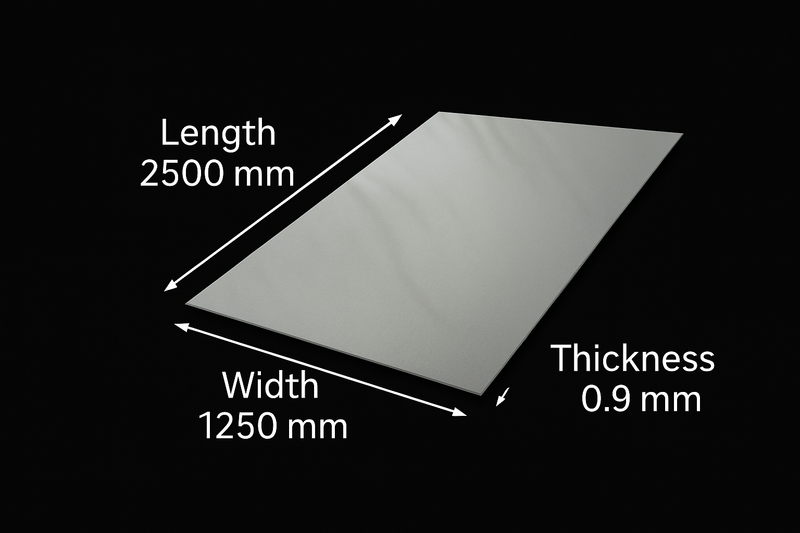 304 Dull Polished Stainless Steel Sheet – 2500mm x 1250mm x 0.9mm | Corrosion-Resistant & Precision Cut