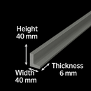Premium 40mm x 40mm x 6mm 304 Stainless Steel Angle – Strong, Durable & Versatile for Construction