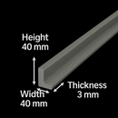Durable 30mm x 30mm x 6mm 304 Stainless Steel Angle – Precision Cut for Engineering & Structural Use