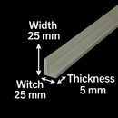High-Quality 304 Stainless Steel Angle – 25mm x 25mm x 5mm – Strong & Versatile for Engineering & DIY Projects