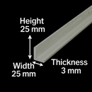 Stainless Steel Angle 25mm x 25mm x 3mm – 316 Grade for Welding, Engineering & Fabrication