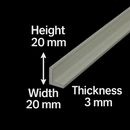 Corrosion-Resistant 316 Stainless Steel Angle – 20mm x 20mm x 3mm – Long-Lasting & Reliable