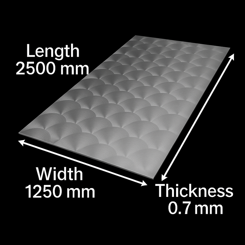 Premium 430 Stainless Steel Circle Polished Sheet – 2500mm x 1250mm x 0.7mm – Corrosion-Resistant & Durable