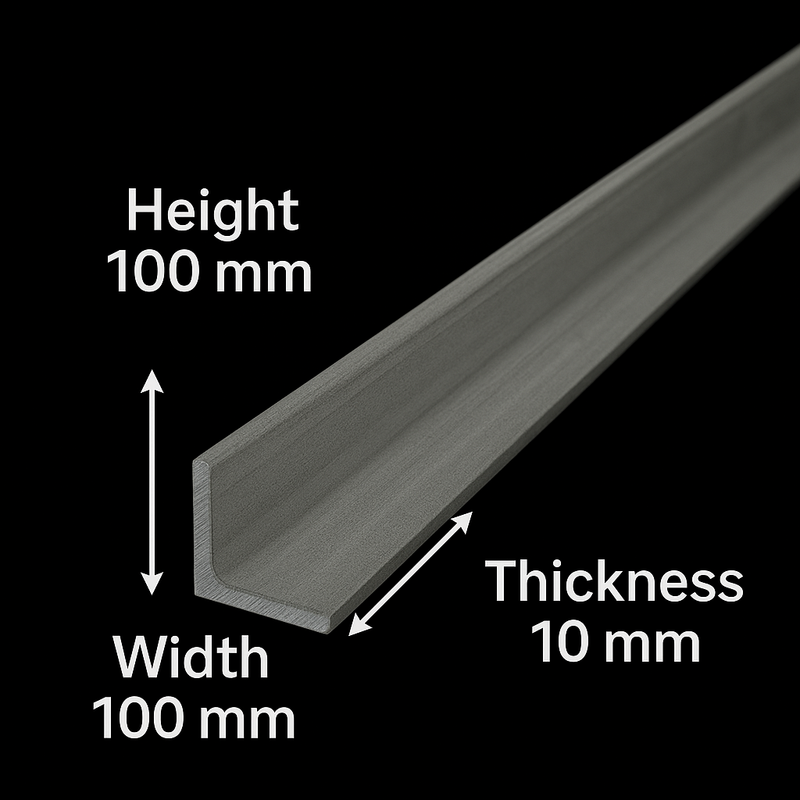 High-Quality Stainless Steel Angle 100mm x 100mm x 10mm – 304L Grade for Industrial Use