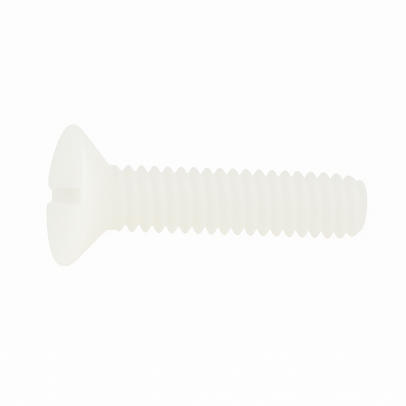 Slotted Head Nylon Screws – Natural Nylon For Secure Fastening