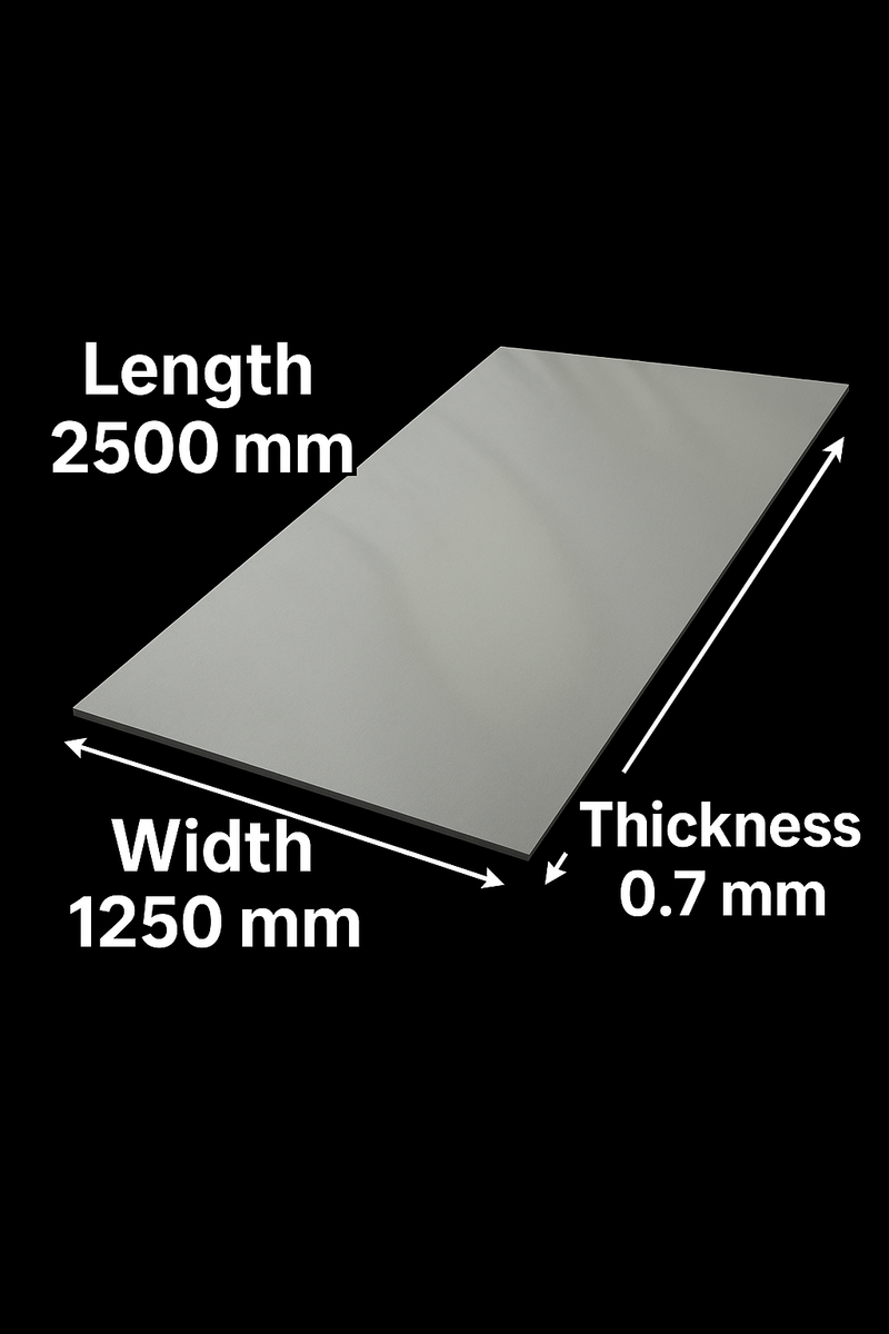 2500mm x 1250mm x 0.7mm 304 Dull Polished Stainless Steel Sheet – Premium, Corrosion-Resistant, Industrial-Grade