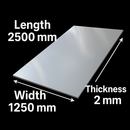 Premium 304 Mirror Polished Stainless Steel Sheet – 2500mm x 1250mm x 2mm | High-Gloss & Corrosion-Resistant