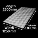 2500mm x 1250mm x 0.8mm 304 2B Stainless Steel Circle-Polished Sheet | High-Performance, Durable & Corrosion-Resistant