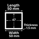 50mm x 50mm Stainless Steel Square Tube – 1.5mm Thick, 304 Grade, Corrosion-Resistant, High-Strength Metal for Industrial & DIY Projects