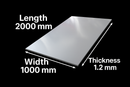 304 Mirror Polished Stainless Steel Sheet – 2000mm x 1000mm x 1.2mm | High-Gloss, Premium-Grade, Corrosion-Resistant