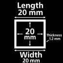 20mm x 20mm Stainless Steel Square Tube – 1.2mm Thick, 304 Grade, Dull Polished, High-Strength & Corrosion-Resistant