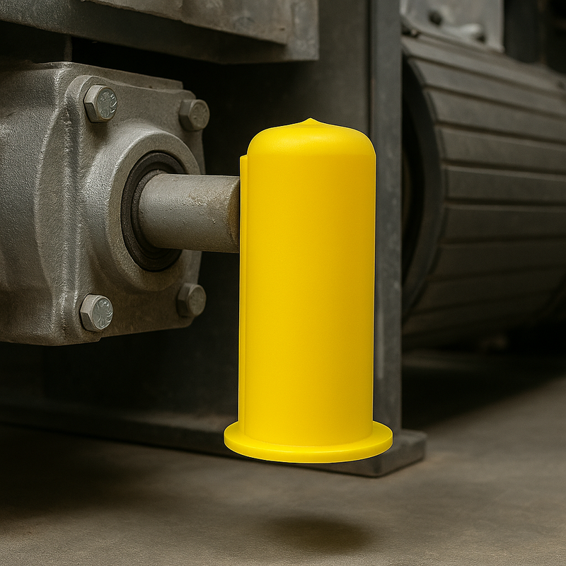 Flanged Driveshaft End Caps – Yellow LDPE