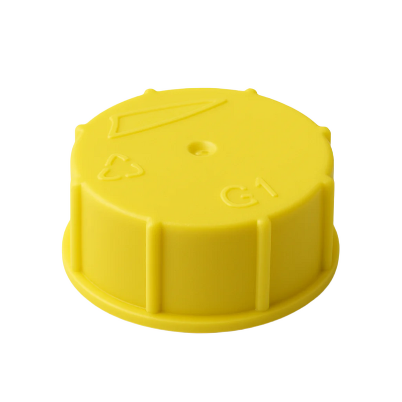 Yellow HDPE UNF Sealing Caps For Construction Applications