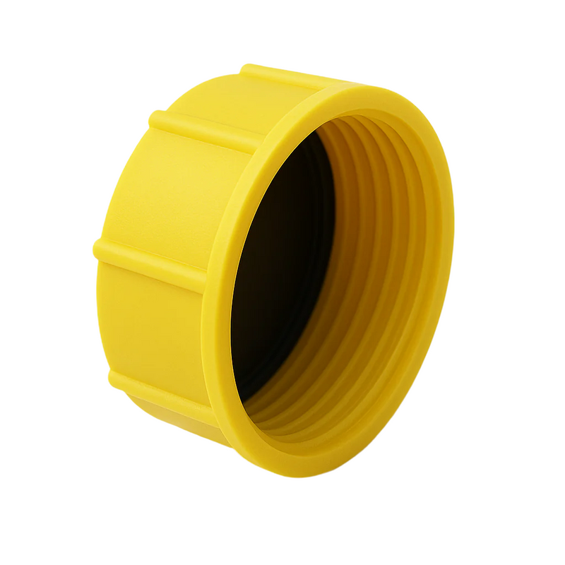 Yellow HDPE UNF Sealing Caps For Construction Applications