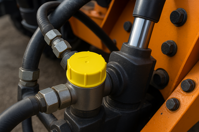 Yellow HDPE UNF Sealing Caps For Construction Applications