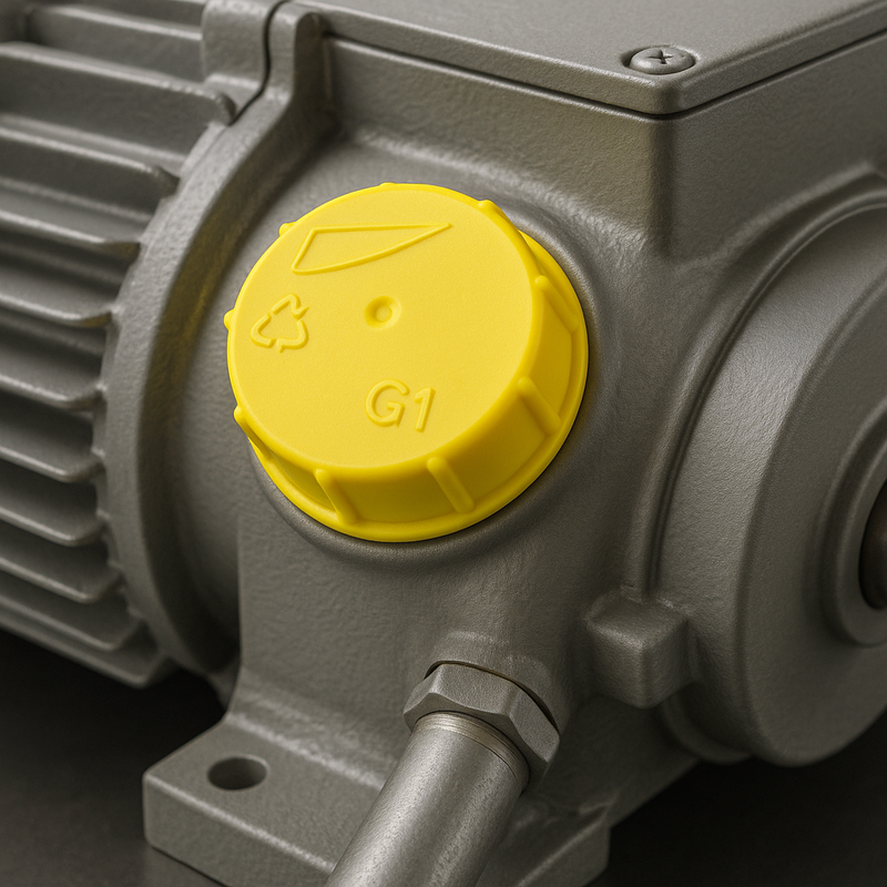 Yellow HDPE UNF Sealing Caps For Construction Applications