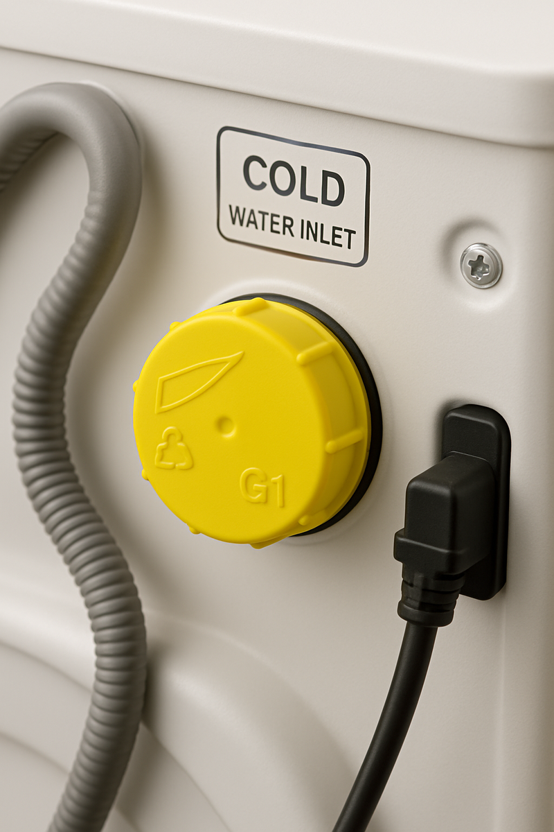 Yellow HDPE UNF Sealing Caps For Construction Applications