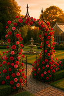 VerdiCraft Gothic Garden Screen – Elegant Arched Metal Design