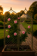 VerdeVista Round Garden Screen – Elegant Metal Privacy Frame