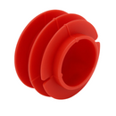 Ribbed Pipe End Red Plugs – Ideal For Pipe Protection - 20 Pack