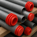 Ribbed Pipe End Red Plugs – Ideal For Pipe Protection - 20 Pack